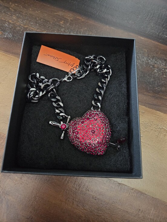 Betsey Johnson Jewelry - Betsey Johnson Heart Dagger Necklace
